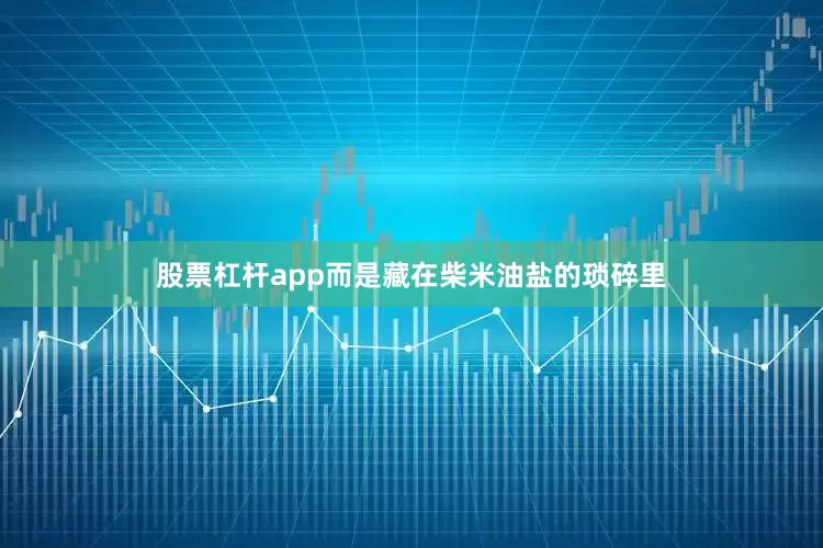 股票杠杆app而是藏在柴米油盐的琐碎里